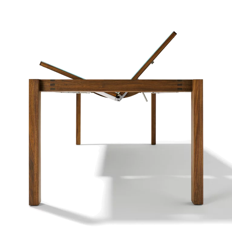 dining table magnum extendable in walnut, front view