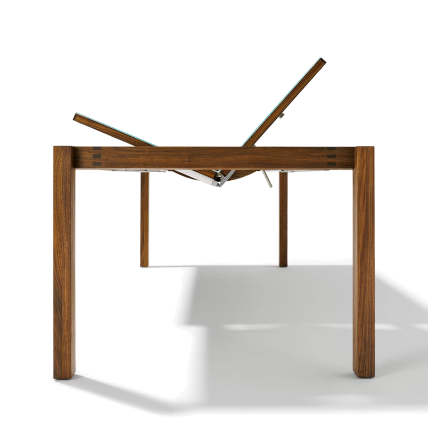 dining table magnum extendable in walnut, front view