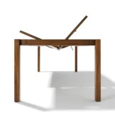 dining table magnum extendable in walnut, front view