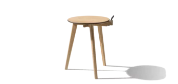 elegant hi! side table in solid oak white oil