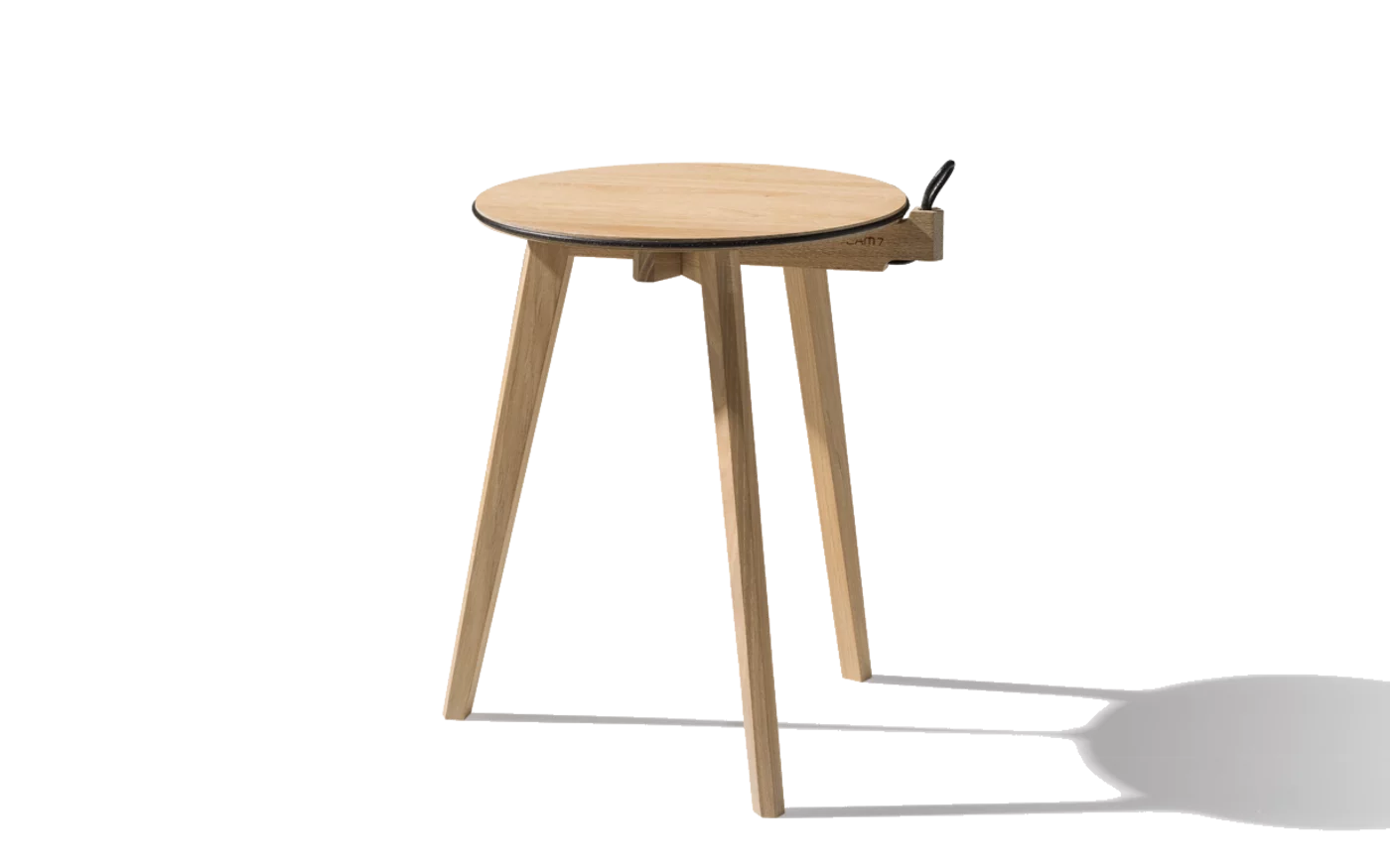 elegant hi! side table in solid oak white oil