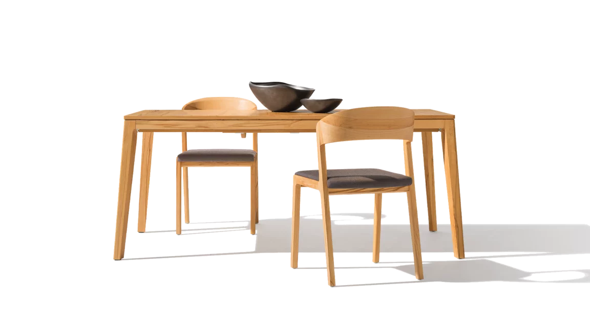 praktisches mylon Nachtkästchen in Eiche massiv mit mylon Bett, Kopfhaupt und Bettseiten aus Stoff