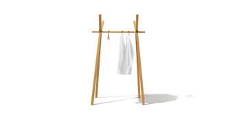 coat rack hood+ with coat hanger made of dimensionally stable 3-layer board in oak