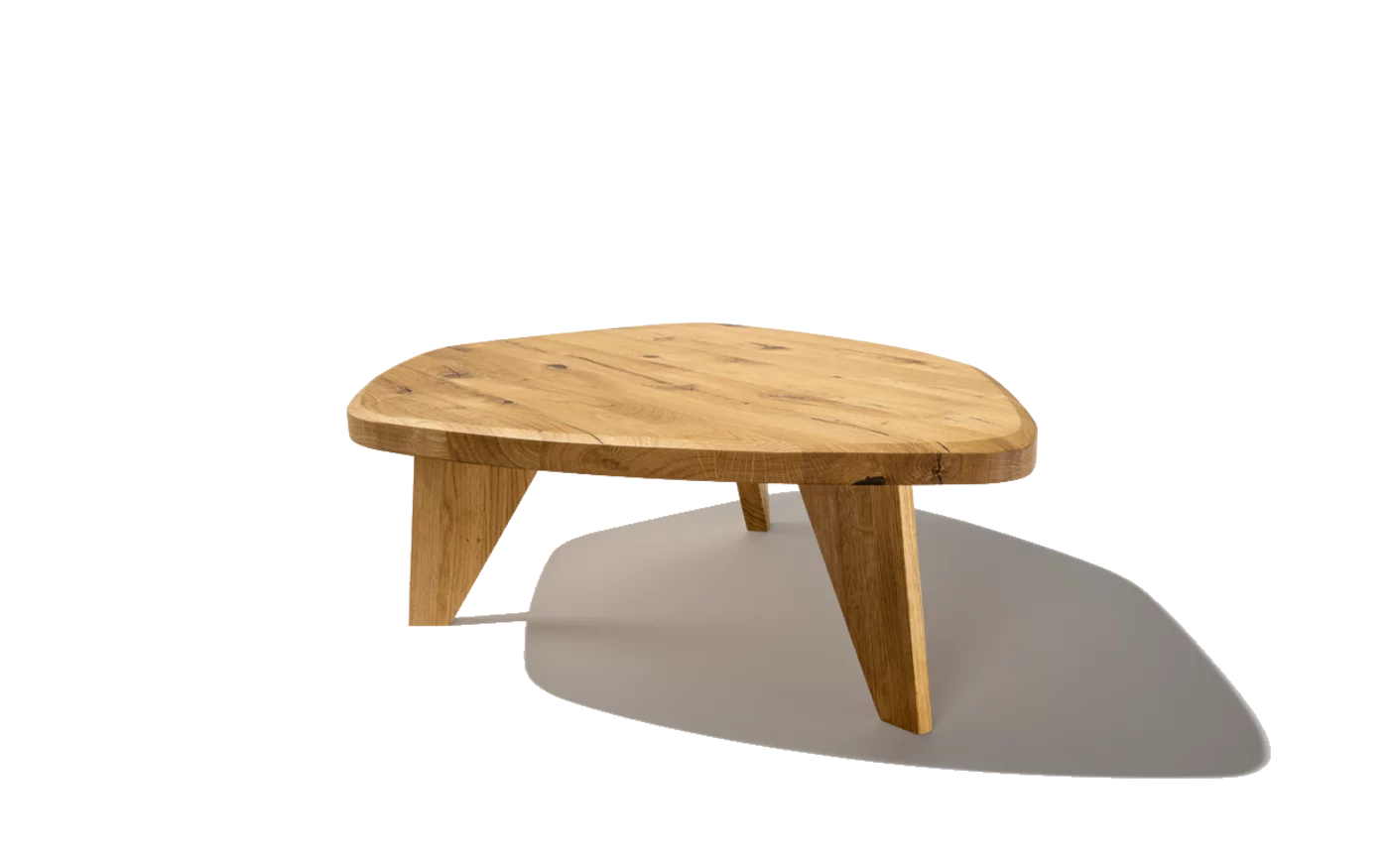 schlichter ur Couchtisch aus Echtholz Eiche Wild